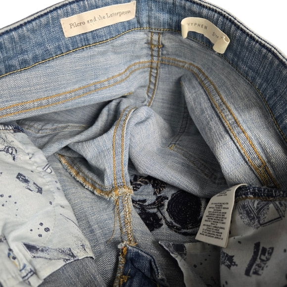 Anthropologie Pilcro Hyphen Floral Embroidered Jeans - Picture 9 of 15